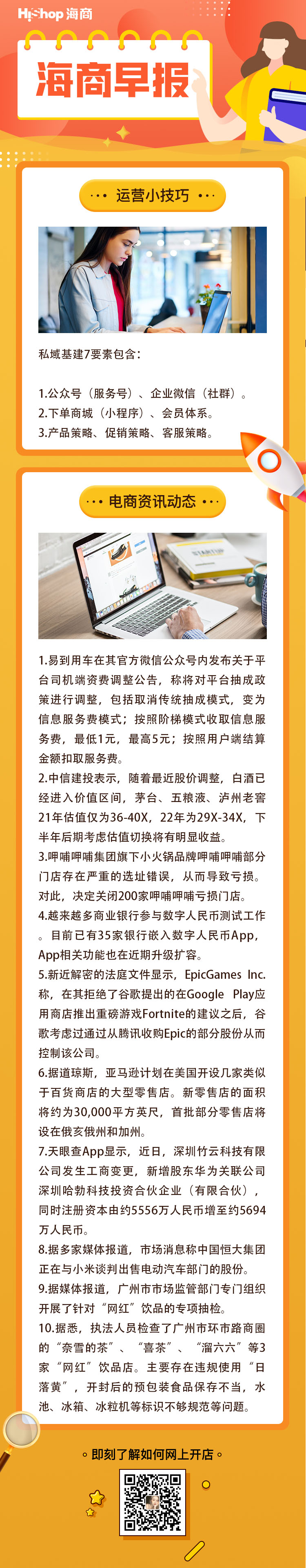 HiShop电商早报——2021年8月20日
