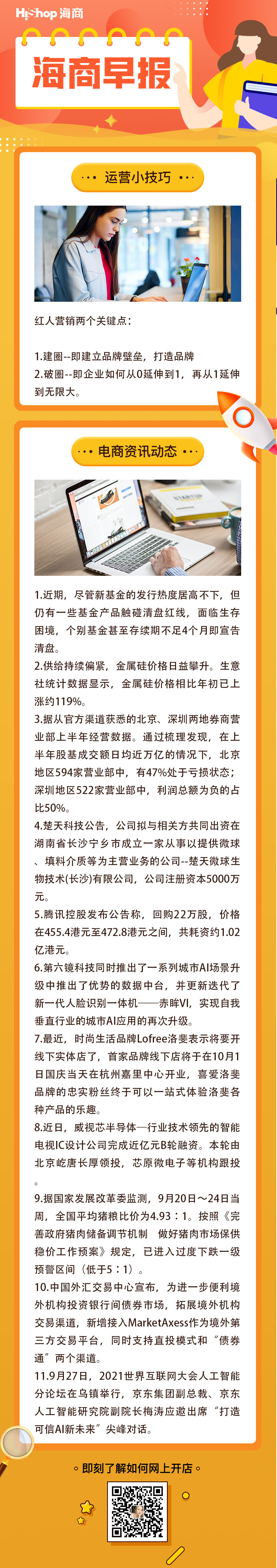 HiShop电商早报——2021年9月28日