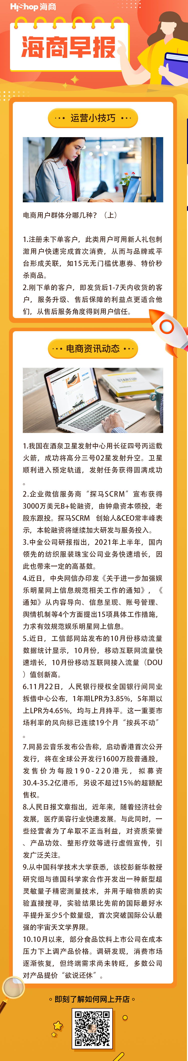 HiShop电商早报——2021年11月23日