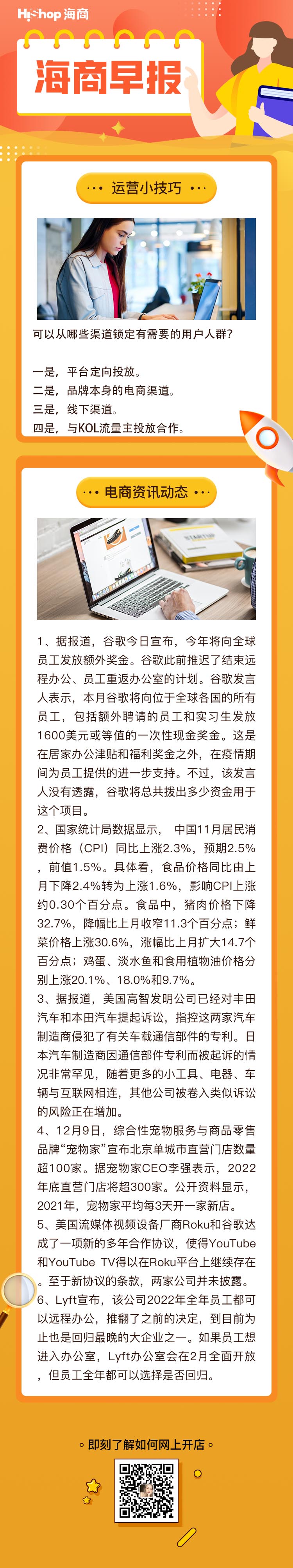HiShop电商早报——2021年12月09日
