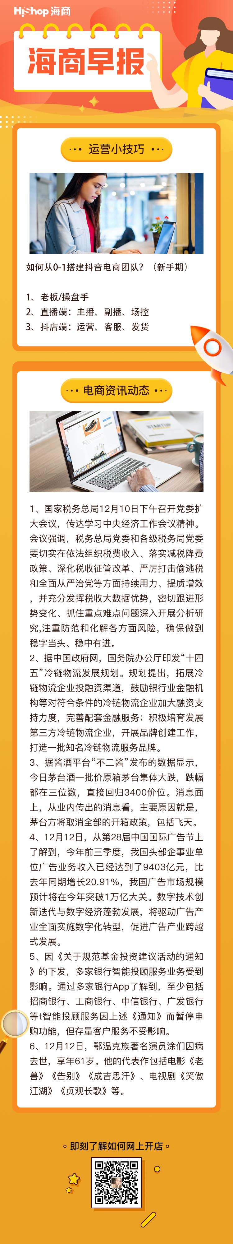 HiShop电商早报——2021年12月13日